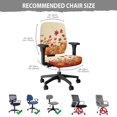 thumbnail image 5 of ZUXONGSY Fall Maple Leaf Desk Chair Cover 2 Pcs Pumpkin Office Chair Slipcovers Computer Chair Backrest and Cushion Seat Cover Dustproof for Home Office Thanksgiving Decoration, 5 of 7