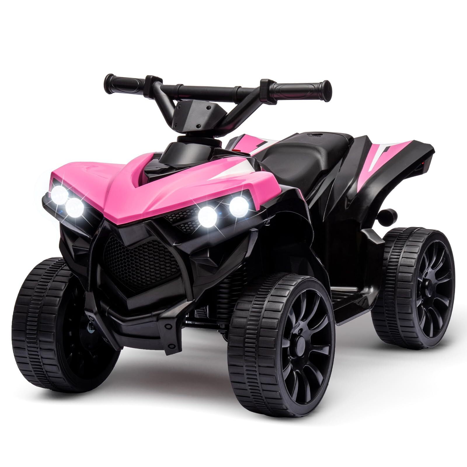 Kids ATV 4 Wheeler, 6V Ride-On Car Toy for Children Ages 1-5, 1.8 Mph Max Speed, Music,Led Lights,Electric Vehicle Quad Car for Kids