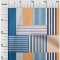 thumbnail image 2 of oneOone Georgette Viscose Orange Fabric Stripes Fabric For Sewing Printed Craft Fabric By The Yard 42 Inch Wide, 2 of 4