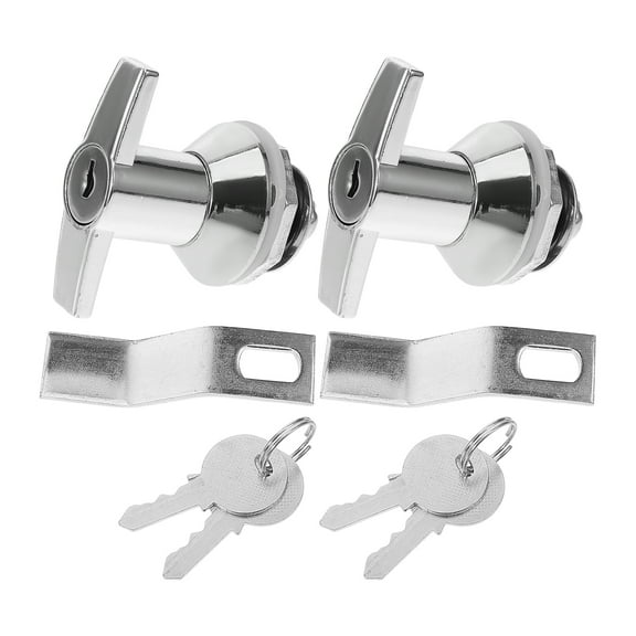 Chassis Handle Lock Cabinet Locks with Keys Cupboard Handles Drawer Knobs Silver
