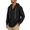 Black, variant on Hoodies Men Linen Hoodie With Button Front Casual Long Sleeve Summer Pullover