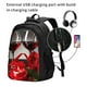 thumbnail image 2 of Balery Red Wine Rose Mochila con carga USB para hombre y mujer - Mochila impermeable y antirrobo para laptop con puerto USB para viajes, trabajo, 2 of 7