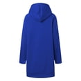 thumbnail image 6 of Miluxas Oversized Hoodie Dress Women, Long Sweatshirt Hooded Dress with Pockets Comfort Winter Casual Pullover Blue S(S), 6 of 6
