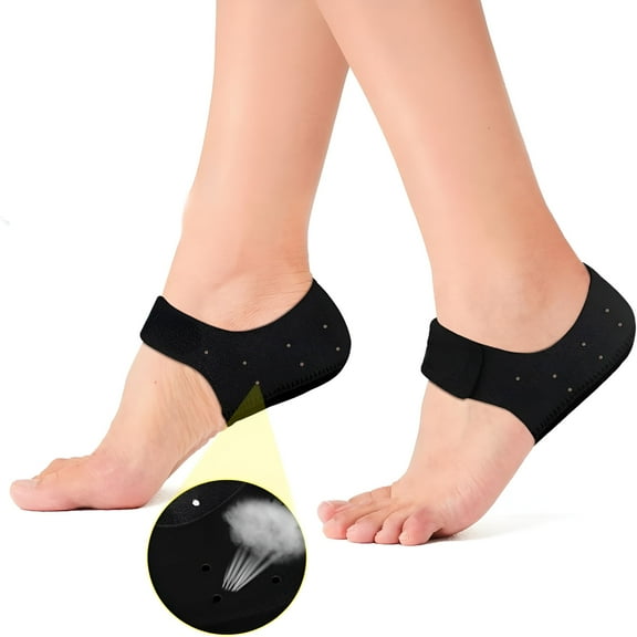 TELOLY Plantar Fasciitis Gel Heel Protectors - Heel Cups for Pain Relief - Heel Inserts Pads for Achilles Tendonitis, Dry Cracked Heel Support Cushion (W 4.5-9 / M 5-8)