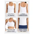thumbnail image 2 of ANFERRY Women Fitted Workout Tank Tops with Built in Bra Ribbed Seamless U Back Basic Gym Camisoles, 2 of 6