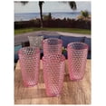 thumbnail image 3 of Acrylic Diamond Cut Hi-Ball - Pink 19 oz. Set of 4 Pink 19 oz., 3 of 5
