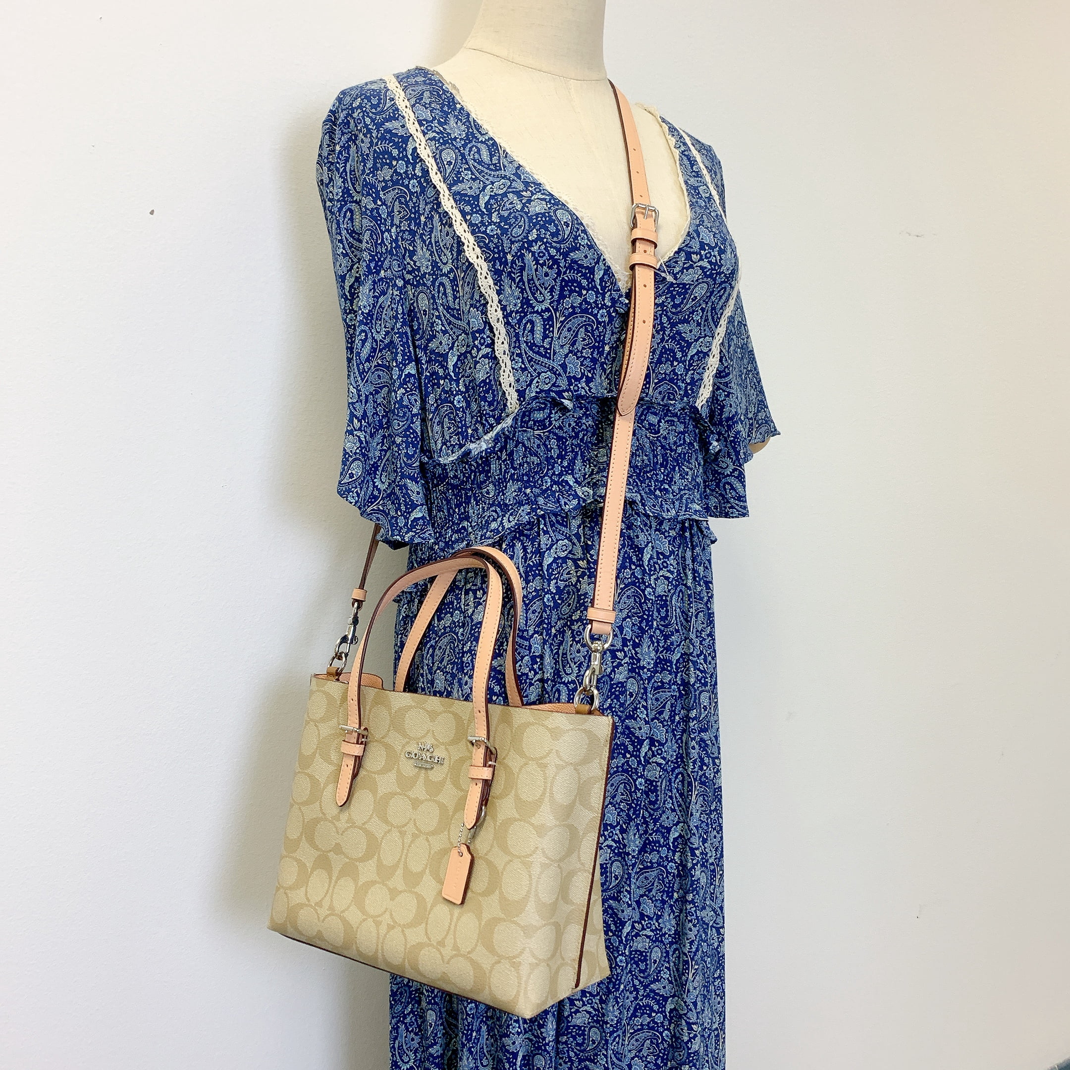 Coach C4250 Mollie Tote 25 In Signature Canvas IN Light Khaki 