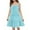 #A04-Sky Blue, variant on Abcomgle Girls Beach Dress Casual Spaghetti Strap Sleeveless Girls Cami Dresses Plaid A-Line Sundresses Holiday Tiered Dresses for 6-14 Years,Black