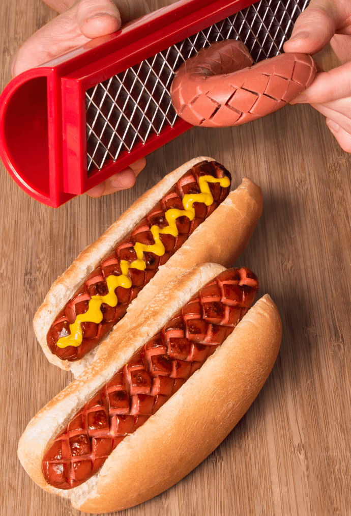 SLOTDOG Hot Dog Grilling & Slicing Tool Say goodbye to boring hot