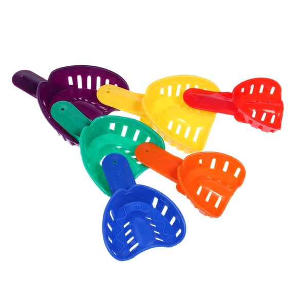 Denture 12Pcs  Impression Tray Plastic U Shape Teeth Holder Autoclavable Instrument Teeth Molding Oral Health Care Tool