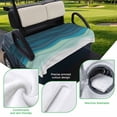 thumbnail image 5 of Golf Cart Seat Covers for 2 Seater,Teal Ocean Microfiber Cart Seat Towel Blanket,Coastal Sea Moire Waves Abstract Ombre Art Absorbent Breathable Non Slip Bench Seats Protector for Golf Course 51"x31", 5 of 9