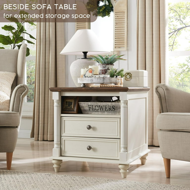 OKD Wood Nightstand with Charging Station for Bedroom OKD Wood Nightstand with Charging Station for Bedroom