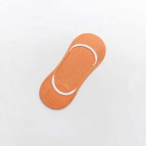 Zhuge 6 pairs of No Show Socks Womens - Non Slip Low Cut Ankle - Invisible Liner Socks for Casual & Formal Wear - Soft & Stretchable，Orange