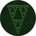 thumbnail image 1 of Ahgly Company Indoor Round Patterned Deep Emerald Green Area Rugs, 5' Round, 1 of 6