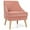Pink, variant on Costway Accent Chair Velvet Upholstered Single Sofa with Rubber Wood Legs Pink