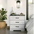 thumbnail image 4 of Prepac Rustic Ridge Farmhouse Washed White 3-Drawer Nightstand 16.25" D x 27.5" W x 26.75" H, 4 of 13