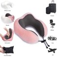 thumbnail image 6 of Power of Nature Travel Pillow Luxury Memory Foam Neck Head Support Pillow Soft Sleeping Rest Cushion for Airplane Car & Home Best Gift Pink, 6 of 8