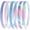 Rainbow, variant on Glitter Headband 6 count Plastic Non Slip Hairbands Bling Confetti Rainbow Hair Bands with , Girls Colorful Hair Accessories