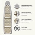 thumbnail image 7 of Ironing Board Cover and Pad 15X54“ - Extra Thick Natural Cotton, Scorch & Stain-Resistant Padding, Standard Size Iron Board Cover with Metal Fasteners Heavy Duty Elastic Edge, Heatproof, 7 of 7
