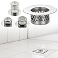 thumbnail image 6 of ZMGEJPW 2 Pack Bathroom Sink Strainer, Bathtub Lavatory Sink Drain Strainer Hair Catcher for Laundry, Utility, Slop, RV Sink, Stainless Steel Drain Filter, 6 of 8