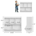 thumbnail image 7 of Tuekys Kids Bookshelf and Bookcase Toy Storage Multi Shelf with Cubby Organizer Cabinet for Boys Girls,for Children Playroom Hallway Kindergarten School (White), 7 of 7
