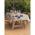 thumbnail image 3 of Outdoor Table Cloth with Umbrella Hole and Zipper, Colorful Spring Floral Waterproof Rectangle Tablecloth 60"x102", Elegant Summer Botanical Rustic Washable Table Cover for Outside Party Patio Picnic, 3 of 8
