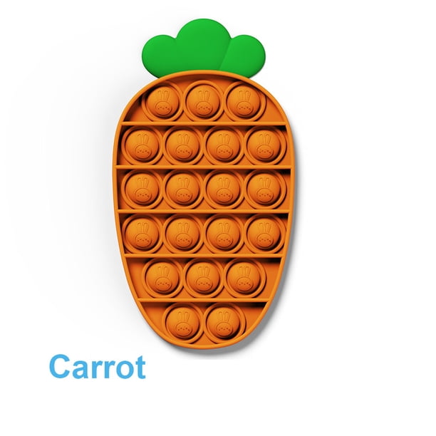 Kzkr Carrot Sensory Fidget Toy Push Pop Bubble Fidget Antistress Toys Adult Kids Unicorn Pop Fidget Sensory Toy Autism Special Needs Soft Squeeze Toy Walmart Com Walmart Com