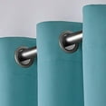 thumbnail image 5 of Exclusive Home Sateen Twill Woven Room Darkening Blackout Grommet Top Curtain Panel Pair, 52"x96", Teal, 5 of 7
