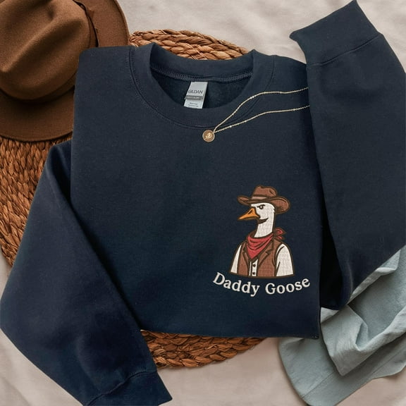 Embroidered Daddy Goose Shirt, Silly Goose Sweatshirt, Goose Family, TShirt For Silly Goose Birthday Party, Dad Hoodie, Tee Matching Family
