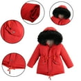 thumbnail image 2 of WOLLED Winter Jackets for Kids Girls Fleece Coat with Pocket Hooded Casual Jacket Youth Zipper Windproof Outwear Girls Wall Mounted Coat for 3-14Y, 2 of 9