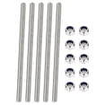 thumbnail image 1 of Uxcell Fully Threaded Rod, M4 x 300mm 304 Stainless Steel Right Hand Thread Bar Studs with Nuts, 5 Pcs, 1 of 6