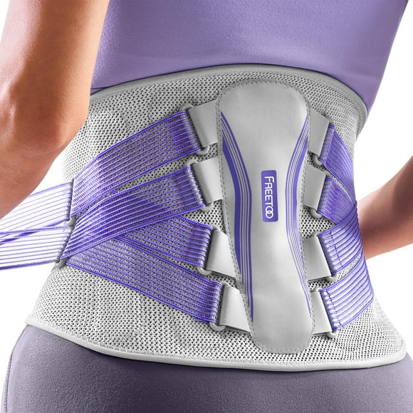 FREETOO Ceinture Dorsale pour Douleur Lombaire pour Femmes avec Système de Soutien Bionique, Ceinture Lombaire Tricotée Ajustable, Conception en Maille Respirante avec Soutien Lombaire