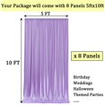 thumbnail image 3 of Cortinas de telón de fondo NSSONBEN, no se arrugan, color lavanda, 40 x 10 pies, 3 of 7