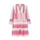 thumbnail image 5 of Puntoco Vestido De Manga Corta Con Cuello En V, Vestido Estampado Con Cuello En V Y Manga Tres Cuartos De Verano Para Mujer Rojo L, 5 of 6