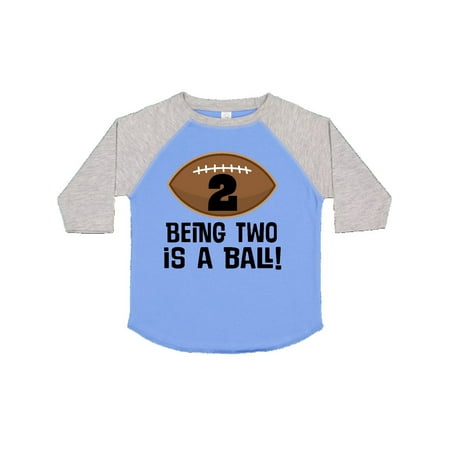

Inktastic 2nd Birthday Football Sports Boys Gift Toddler Boy Girl T-Shirt
