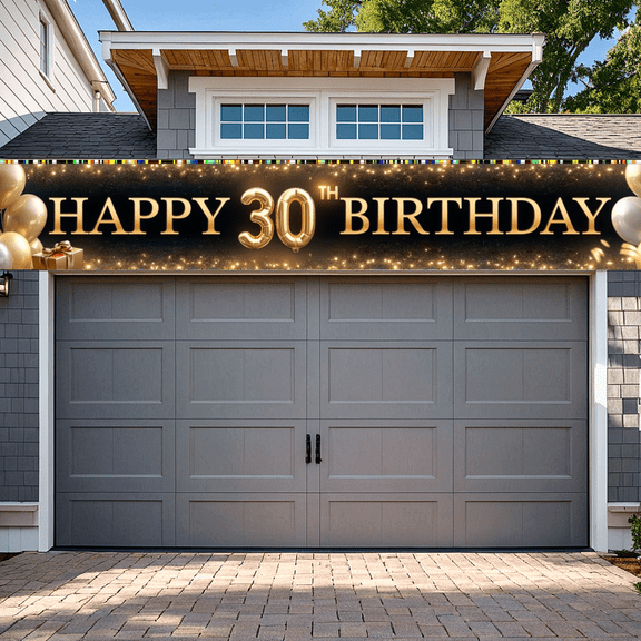 Decorative Design Banner Balloon Decoration Celebration 30th Birthday Party Backdrop for Birthday Party Kids Events Indoor Decoration