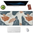 thumbnail image 2 of Abstract Flowers & Leaves Extended Gaming Mouse Pad 35.5x15.7in Stable Rubber Base Stitched Edges Ideal for Work, Game, Office & Home, 2 of 6