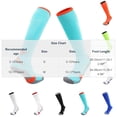 thumbnail image 3 of Annhoo Kids Ribbed Striped Socks Basic Hiking Cycling Knee High Color Block Socks Breathable Gym Sock, 3 of 5