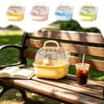 thumbnail image 7 of Portable Small Pet Travel Cage,Hamster Travel Carrier Carry Case with Water Bottle,Transparent Acrylic Lightweight Portable Cage for Hamster,Bird Outdoor Outing,7.87x7.09x6.3 Inch,Yellow, 7 of 7