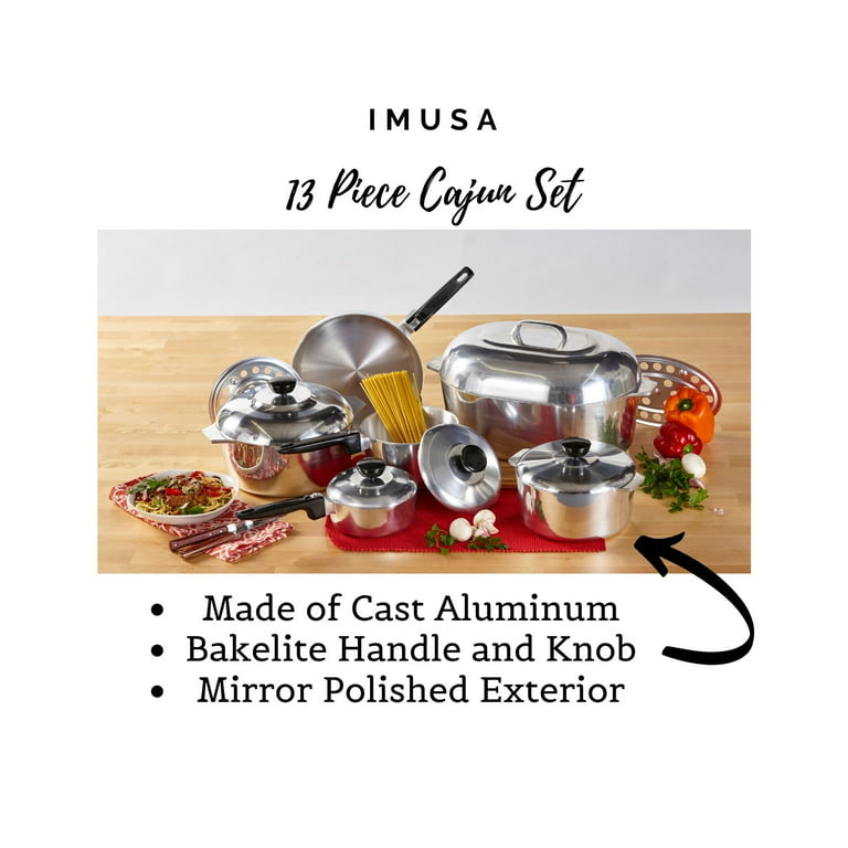 Imusa 8-Piece Cast Aluminum Cajun Cookware Set