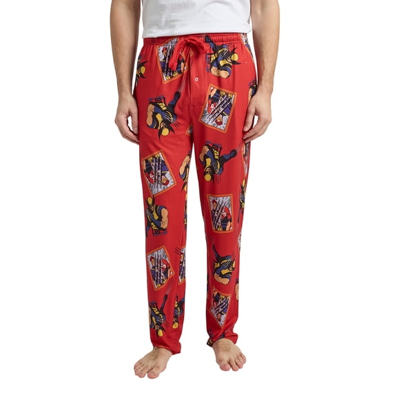 X-Men '97 Wolverine All-Over Character Print Men's Sleep Pajama Pants -XXL