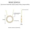 thumbnail image 6 of Rosec Jewels Lab Grown Diamond Eternity Necklace - Circle of Life Necklace for Women, with Chain (EF-VS Quality), 14K Yellow Gold, 6 of 7