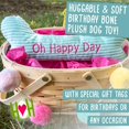 thumbnail image 2 of Juguete de Peluche para Perro HuggleHounds Hueso Oh Happy Day 30 cm, 2 of 7