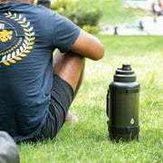 TAL 3 Liter Stainless Steel Zeus Black Water Bottle with Leak-Proof Lid
