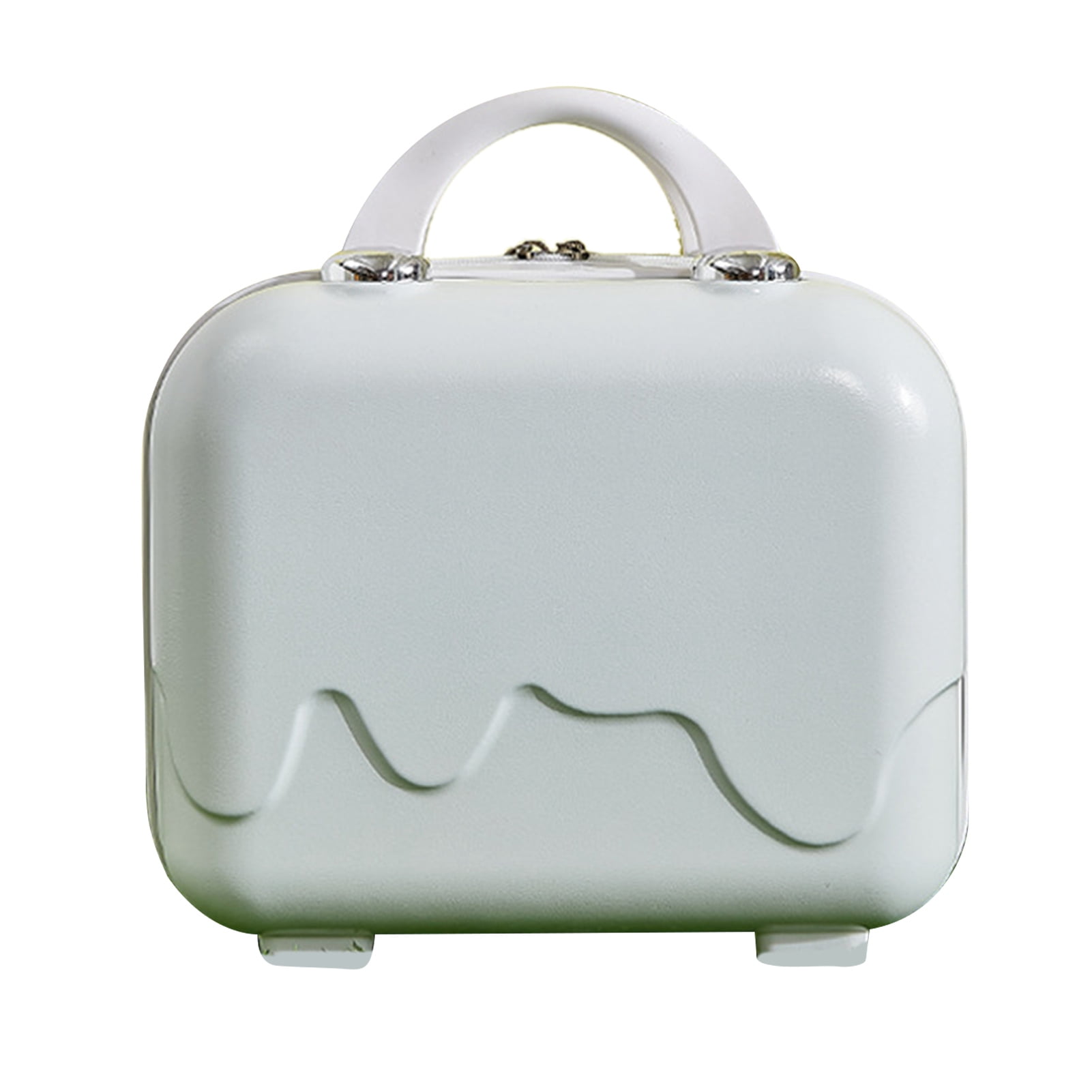 14in Cosmetic Carrying Case, Small Portable Travel Luggage Hard Shell