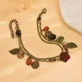 thumbnail image 2 of Bohemian Vacation Style Leaf Alloy Opal Anklet, 2 of 2