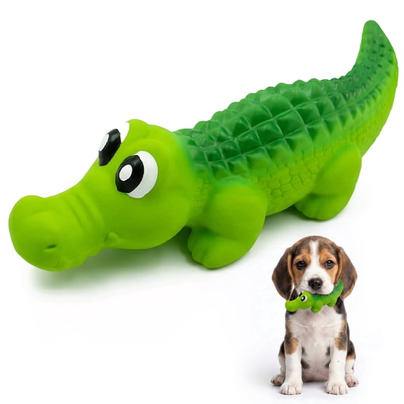 Squeaky Dog Toys for Medium Dogs, Soft Latex Squeaky Dog Ball, Cute Funny Squeak Crocodile Pet Toys