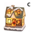 thumbnail image 2 of Light‑Up Resin Christmas Village House Figurine, LED Illuminated Winter Cottage Statue For Christmas Tabletop Home Decor, 2 of 7