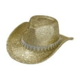 thumbnail image 5 of Segolike Western Cowboy Hat Retro Cowgirl Hat for Role Playing Festival Light Blue, 5 of 8