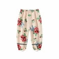 thumbnail image 1 of Sentmoon Pantalon de Pluie Filles avec Capuche Taille Élastique Pantalon Imperméable Filles avec Imprimé Pantalon de Randonnée Toutes Saisons pour la Randonnée, le Randonnée et le Quotidien Beige 10 Ans, 1 of 4
